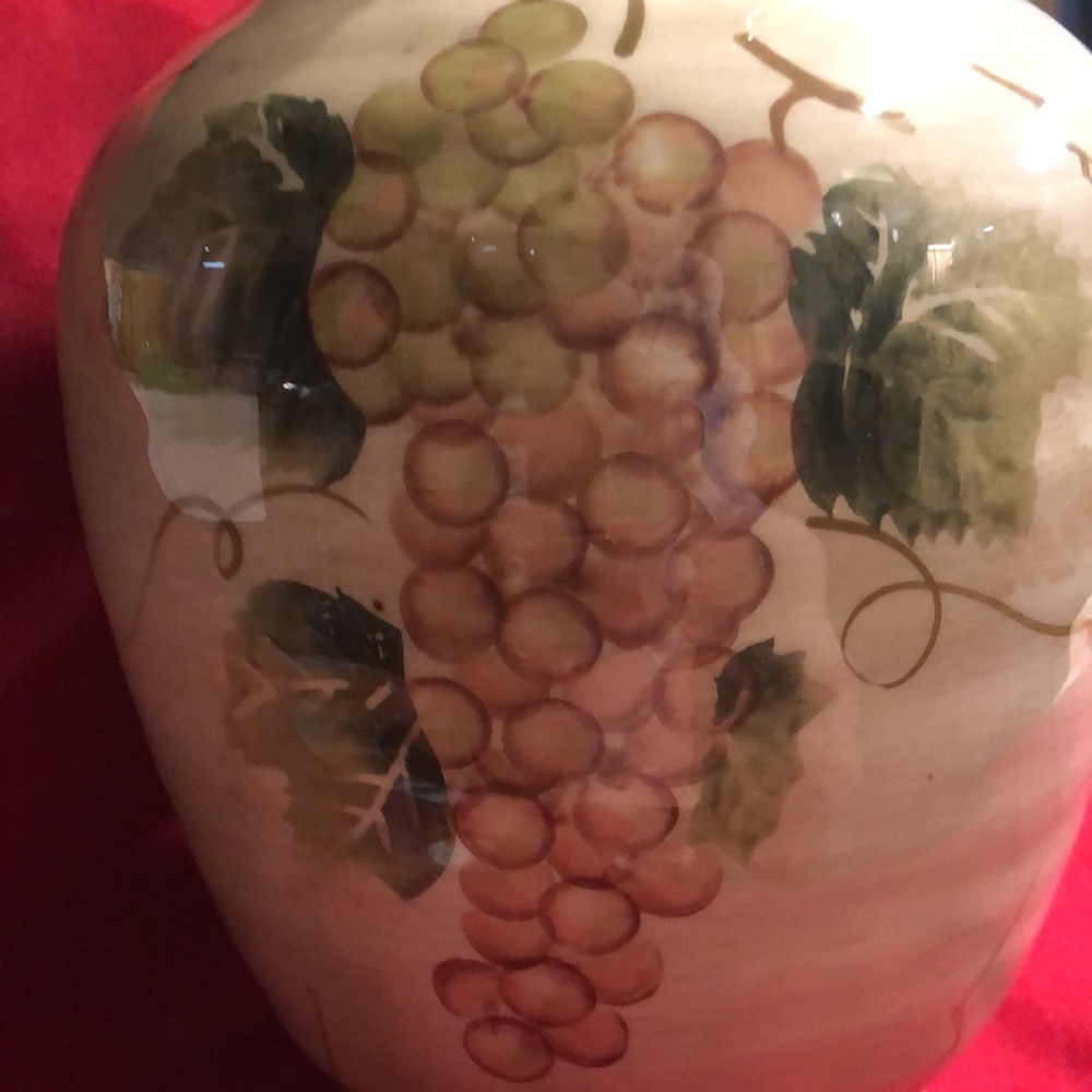Cabernet Hand Painted Ceramic Pitcher - Picture 6 of 11
